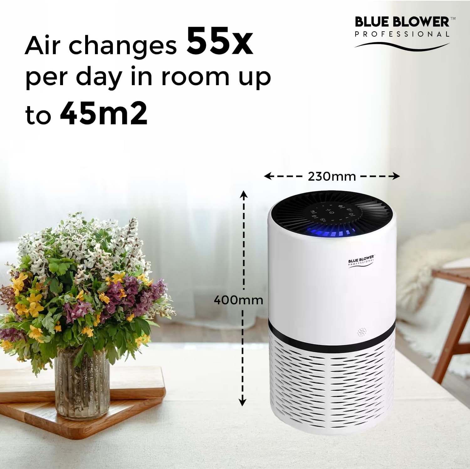 Purificador de aire, purificador de aire que elimina el polvo, filtro HEPA con tecnología UV-C, filtro de aire de alta densidad para oficina, sala