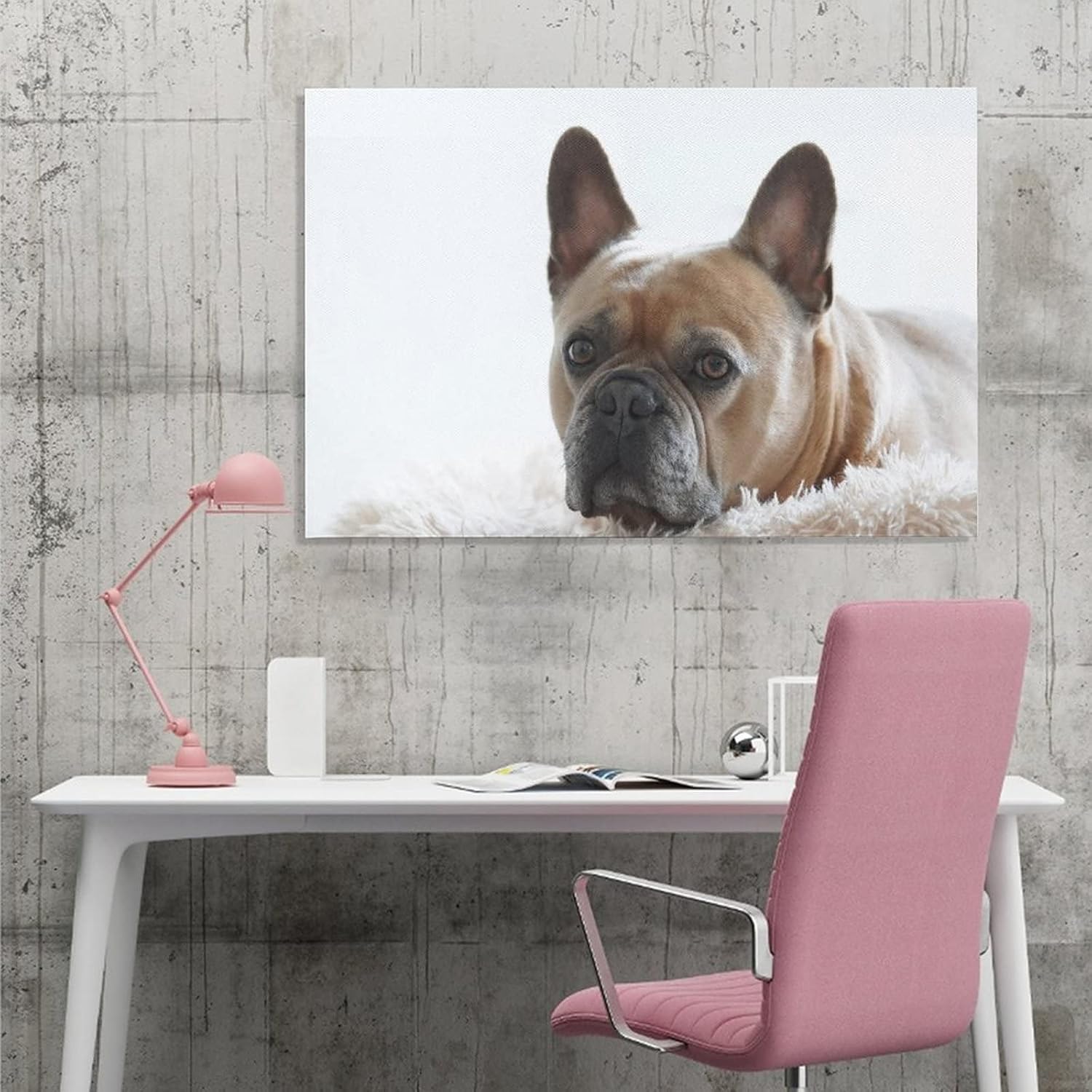 Pintura decorativa de bulldog francés, póster de animales para amantes de los animales, impresiones en lienzo para pared, decoración de pared