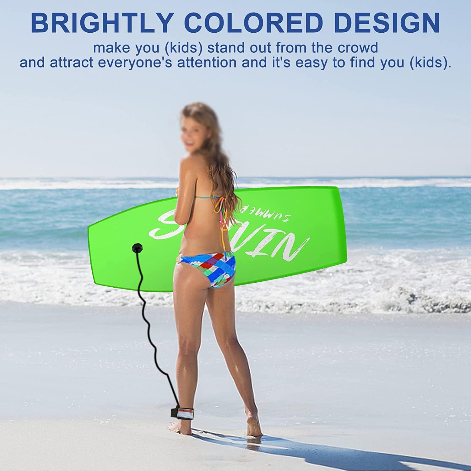 Woddtery – Paquete de 2 tablas de bodyboard ligeras, 333742 pulgadas para playa con correa de muñeca, núcleo de EPS cómodo, cubierta XPE, tabla de
