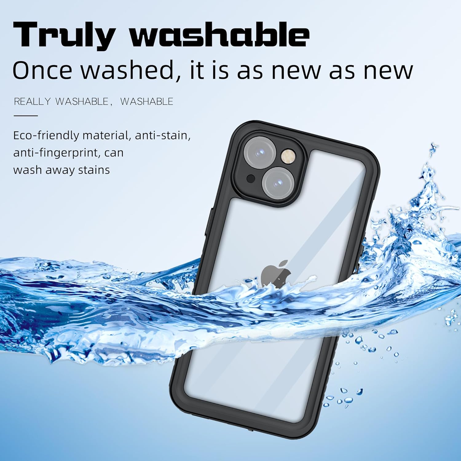 Funda impermeable para iPhone 15 con certificación IP68, a prueba de golpes, a prueba de suciedad, a prueba de nieve, carcasa protectora de cuerpo