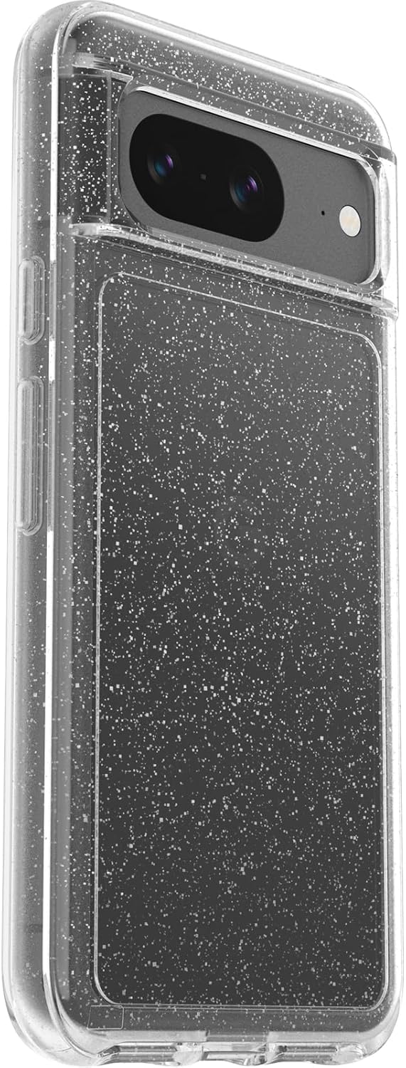 OtterBox Funda transparente para Google Pixel 8 Symmetry Series – STARDUST (transparentebrillante), ultra elegante, compatible con carga