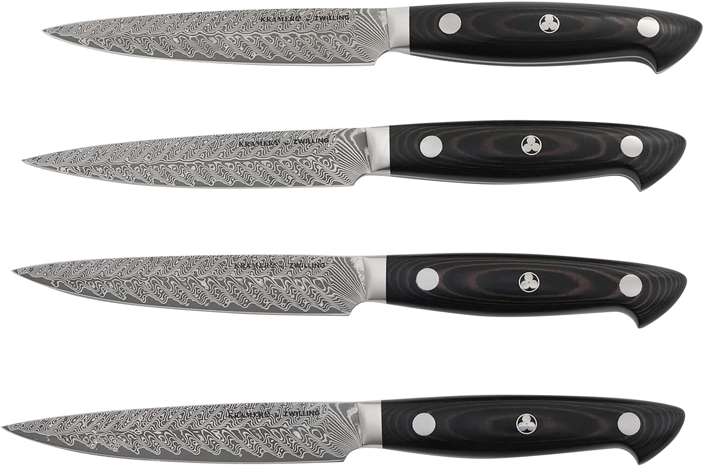 ZWILLING KRAMER – Juego de cuchillos para carne, 4 piezas, colección EUROLINE Stainless Damascus