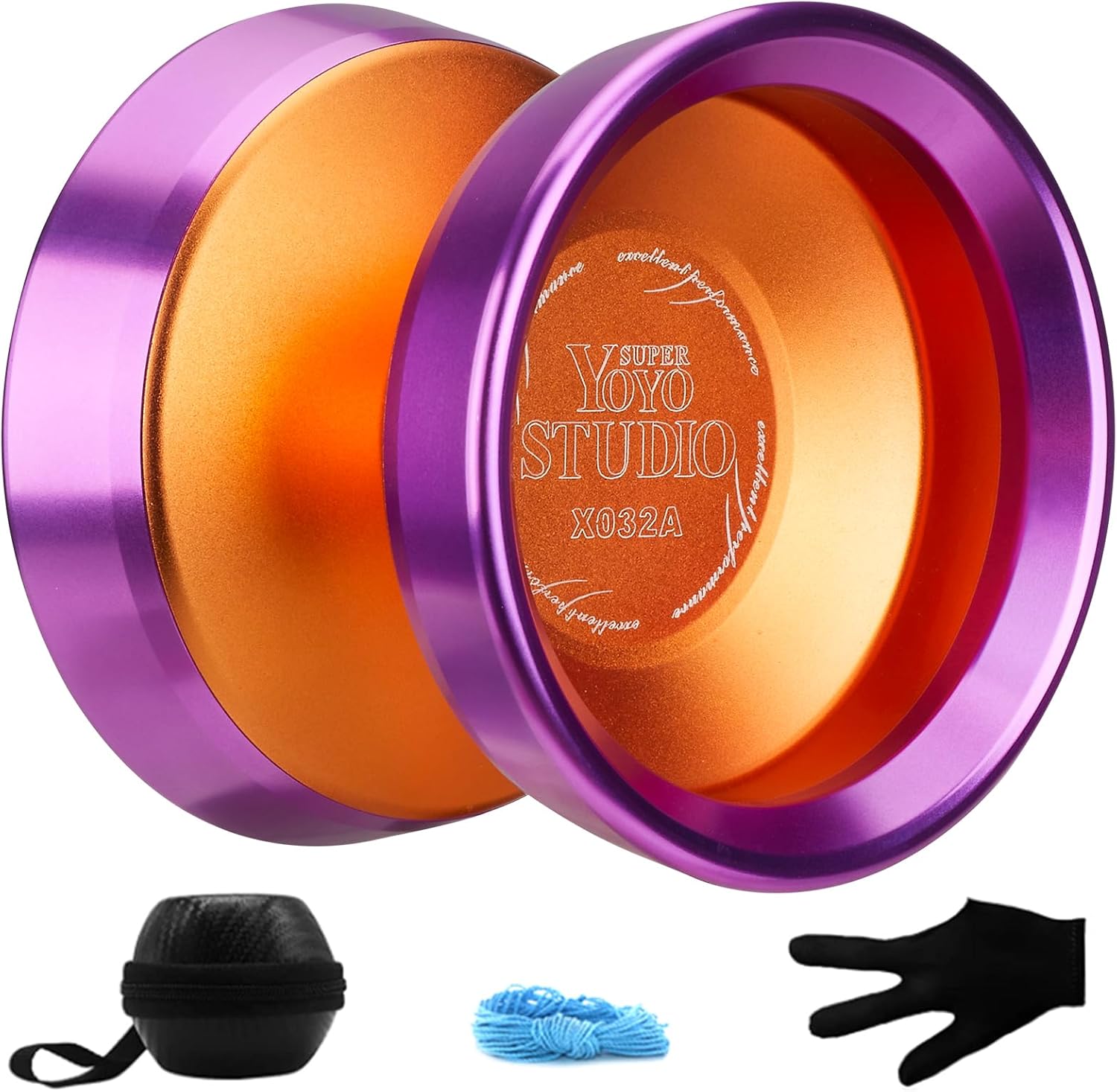 YOYOSTUDIO Yoyo Yoyos profesionales bimetálicos con doble anillo de aleación de aluminio, trucos profesionales yoyos para adultos, yoyo bimetálico