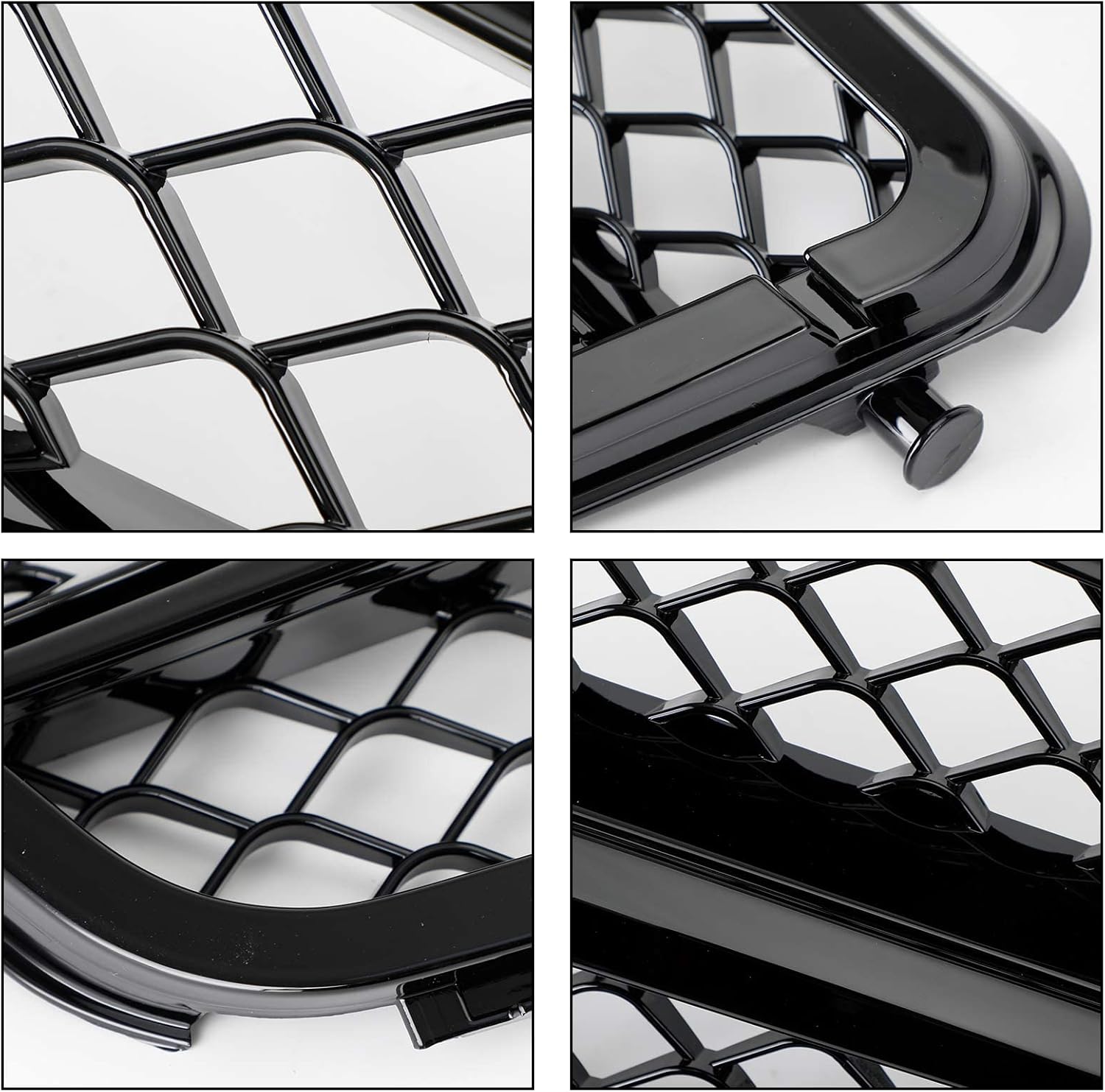 Topteng AMG Parrilla de parachoques delantero con LEDEmblem apto para Benz W204 Clase C 2008-2014 AMG Style (no es compatible con C63 AMG)