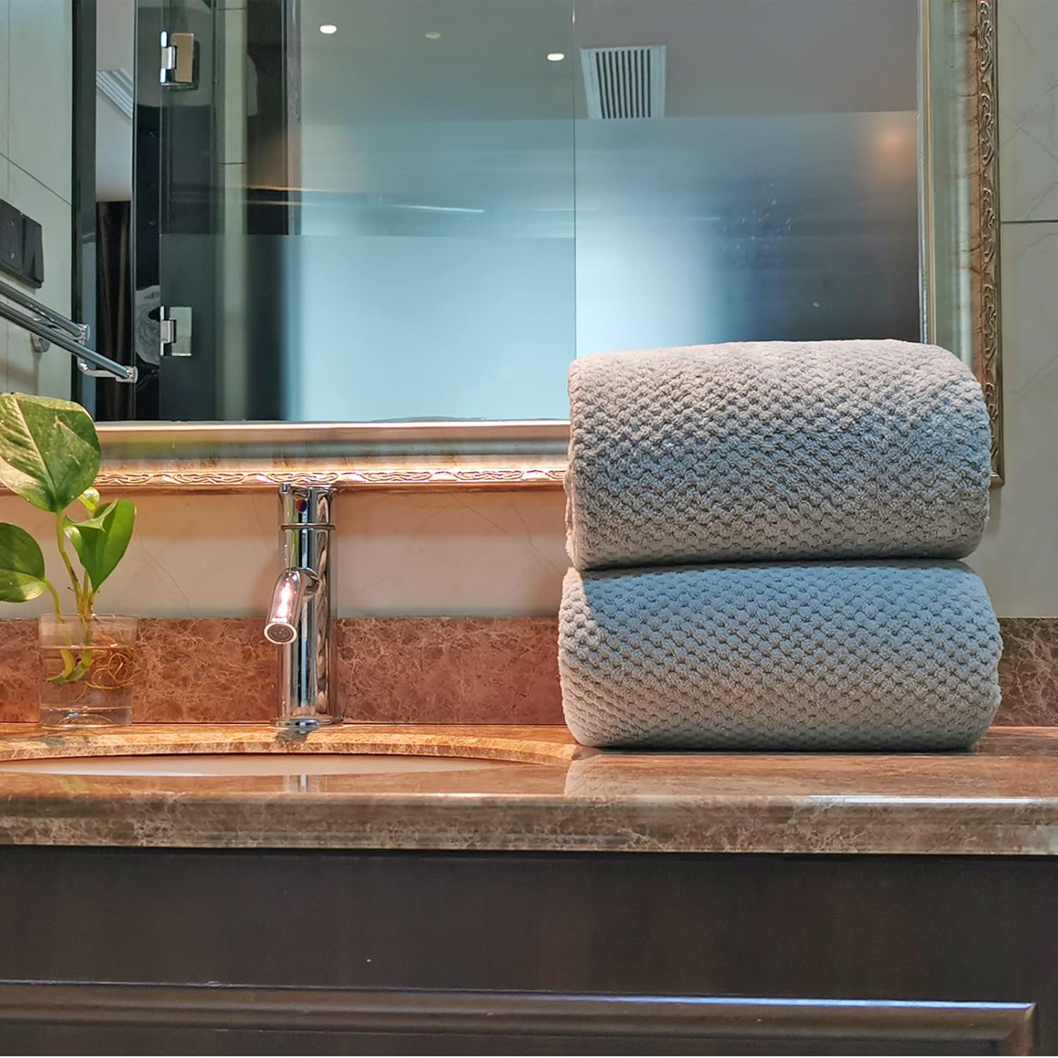 Toallas, toallas de baño de gran tamaño de 39 x 78 pulgadas para adultos, toallas de baño de lujo extra grandes para baño, toallas de ducha de