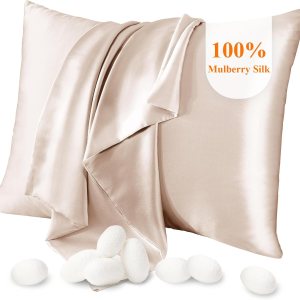Funda de almohada de seda 100% pura, 21 mommes, fundas de almohada de seda en ambos lados, tamaño King, Queen, estándar funda de almohada de seda de Funda de almohada de seda 100% pura, 21 mommes, fundas de almohada de seda en ambos lados, tamaño King, Queen, estándar funda de almohada de seda de