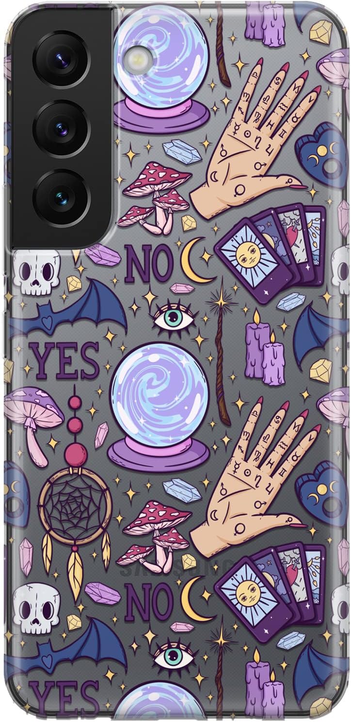 Funda para teléfono compatible con Samsung Galaxy S23 Ultra S22 S21 FE 5G S20 Note 20 10 Plus Dreamcatcher Tarot tarjetas parachoques lindo