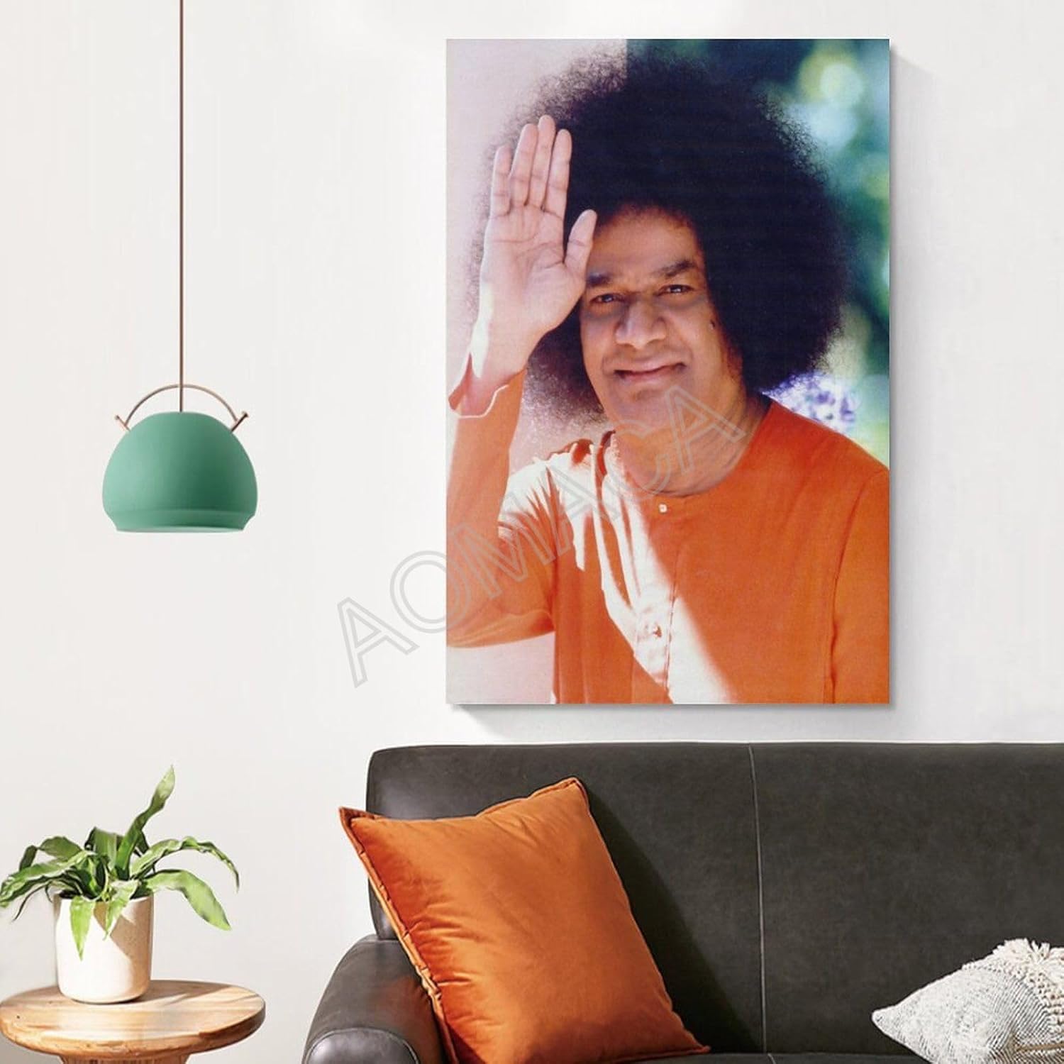 Póster de la educadora india Sathya Sai Baba de la India, pósteres e impresiones artísticas de pared, pintura en lienzo, póster de arte de pared