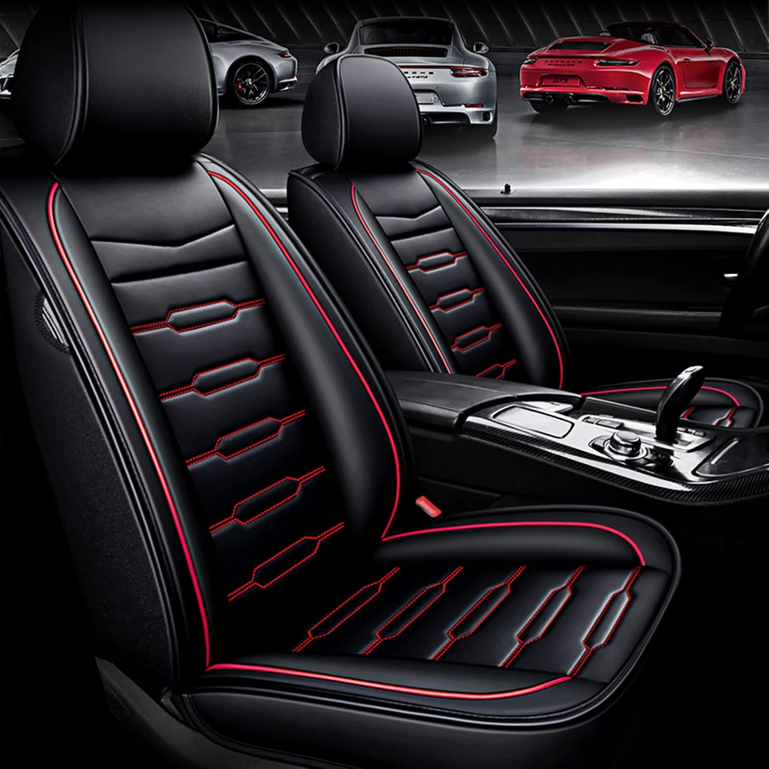 AOMSAZTO Funda de asiento de automóvil para Toyota Tacoma 2016-2024, juego completo de 5 asientos, cojín de cuero para asiento de automóvil,