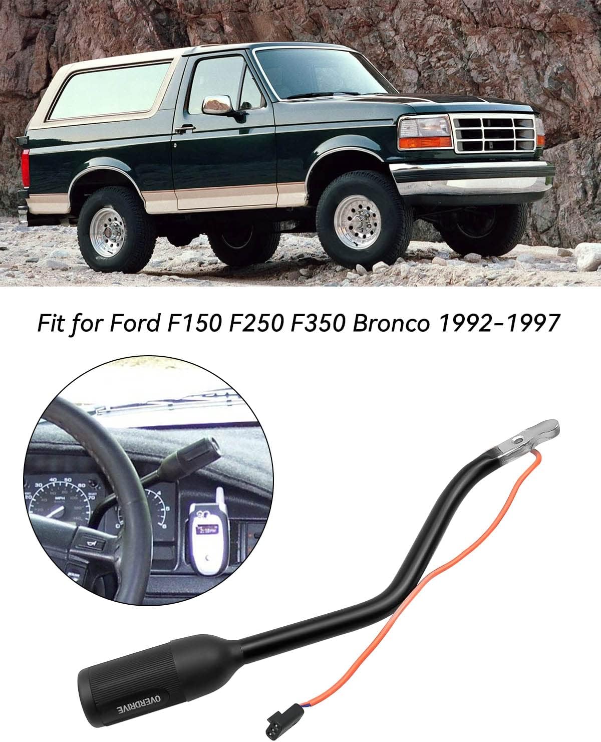 Kit de palanca de cambios y interruptor de sobremarcha para Ford Bronco F-150 F-250 F-350 F53 F59 1992-1997 Reemplazo F4TZ-7210-B F4TZ7210B