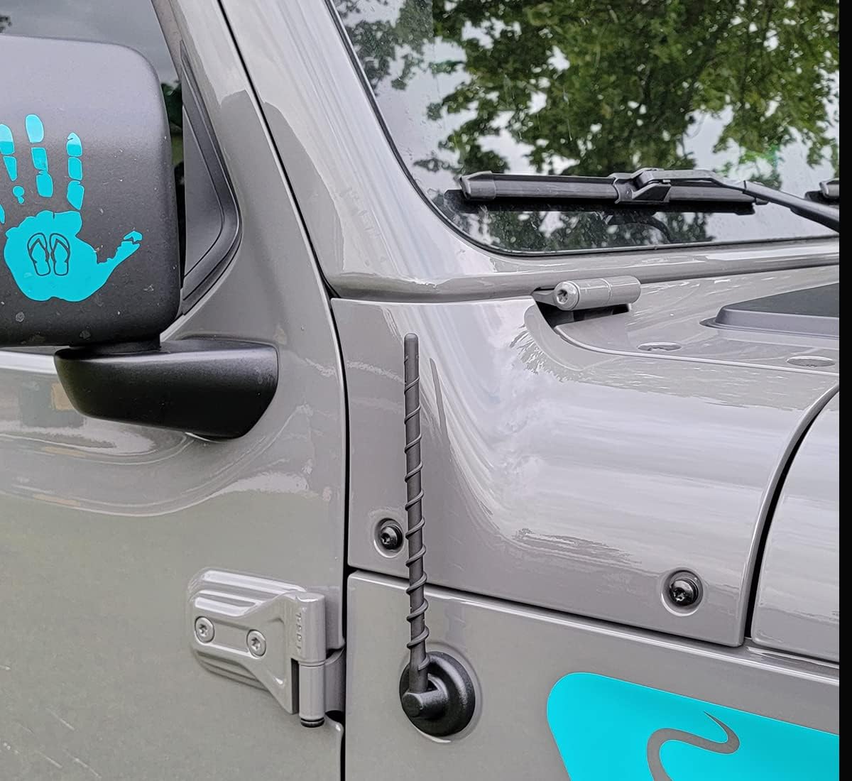 Antena (9 pulgadas) para Jeep Wrangler JK JL JKU JLU Gladiator JT Jeep Wrangler Gladiator JT, Jeep Wrangler Gladiator, Jeep Sahara Rubicon Willys