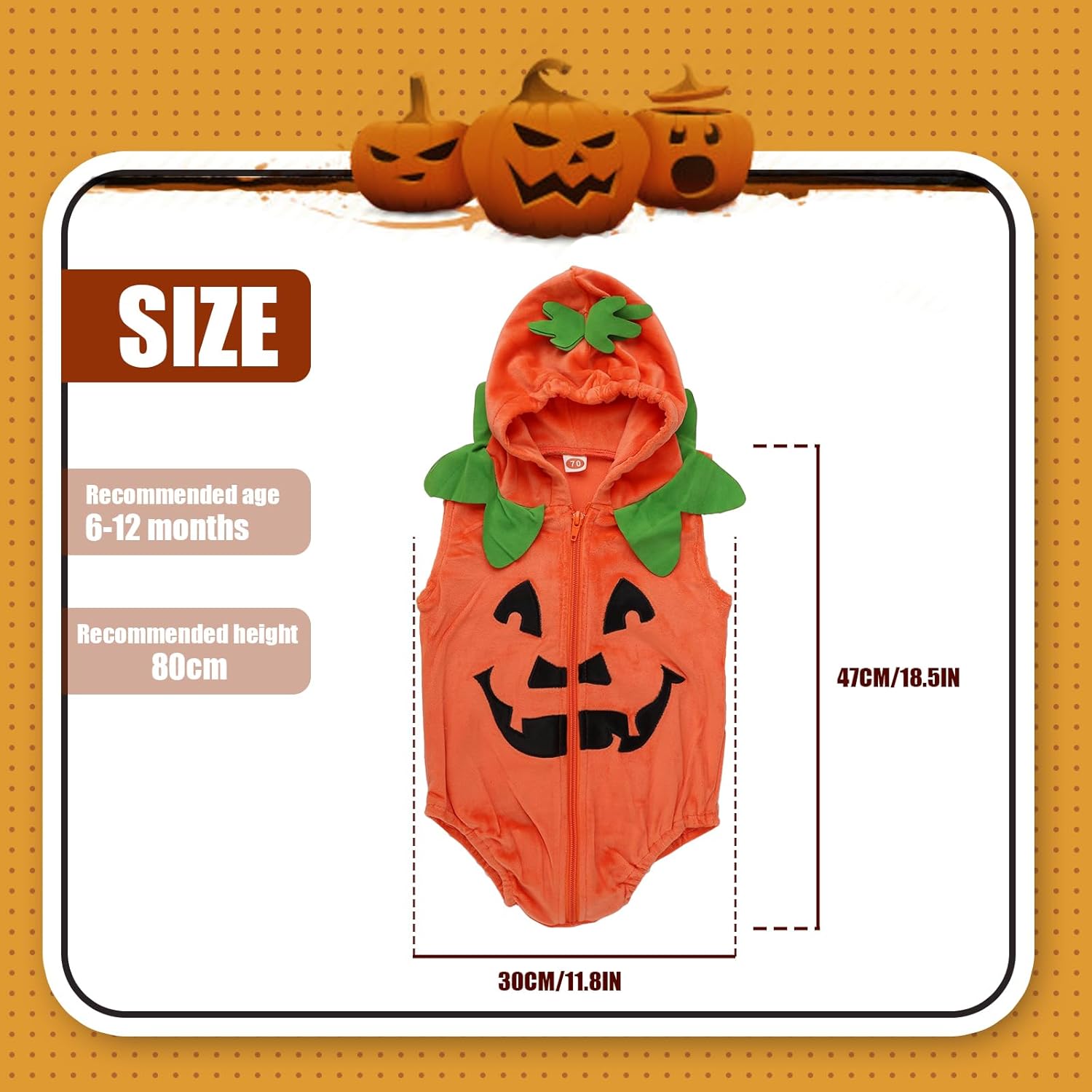 SAVITA Lindo disfraz de calabaza de Halloween para bebé, disfraz de calabaza de Halloween para niños, disfraces de Halloween para decoraciones de