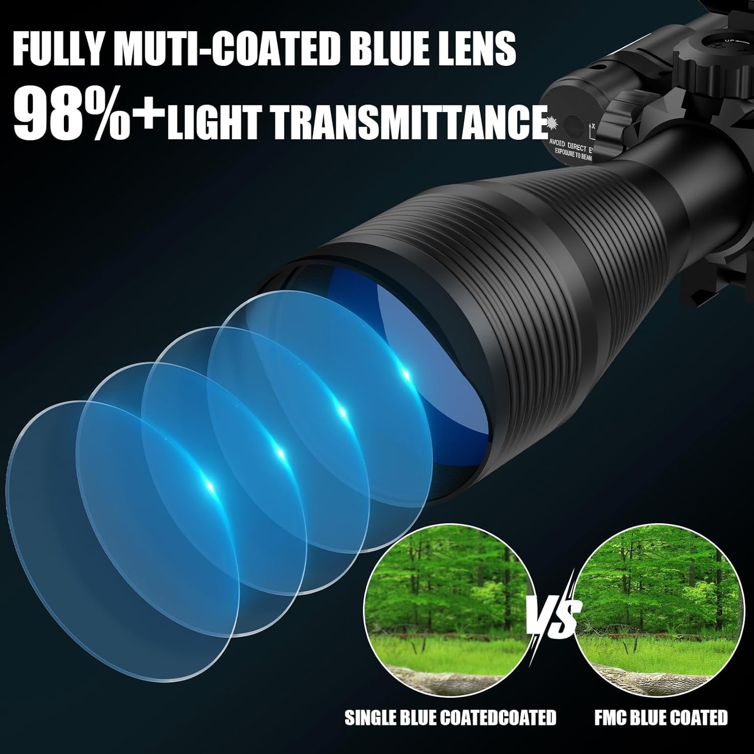 4-1216x50EG Rifle Scope Combo Dual Illuminated RedGreen with GreenRed Laser 4 Models Holographic Reticle Red Dot for Rail Mount