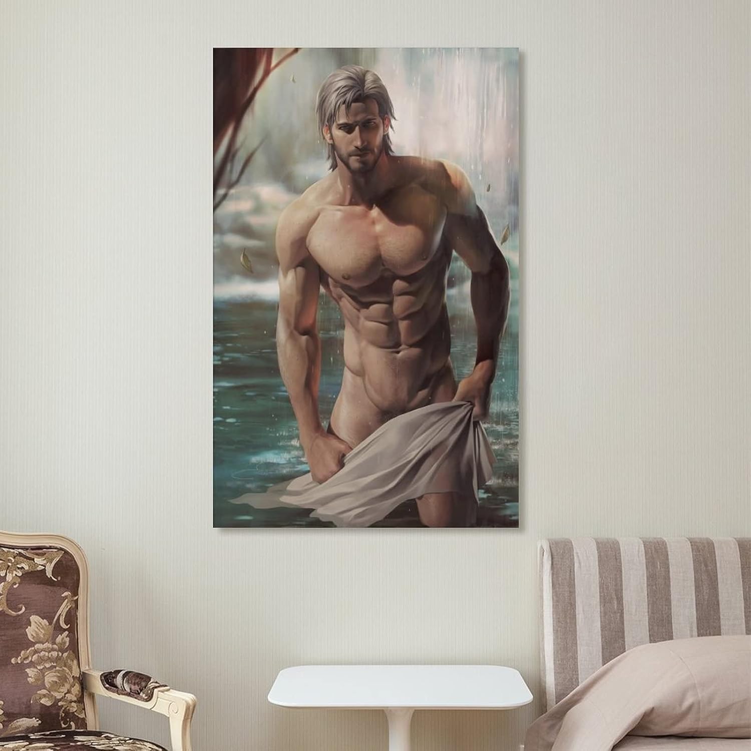 Póster de hombre sexy con músculo gay, impresión artística para pared, pintura fotográfica, cuadro colgante, decoración de dormitorio familiar,