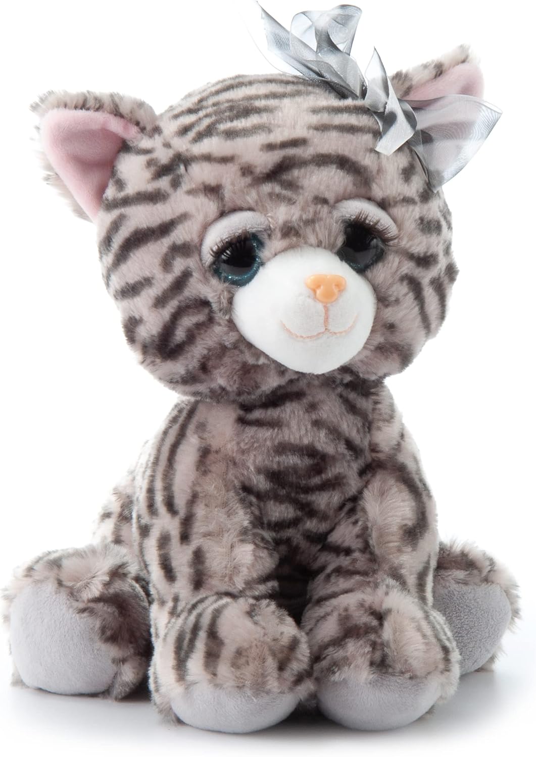 The Petting Zoo, Lash’z – Gato atigrado gris de peluche, regalos para niñas, juguete de peluche de 10 pulgadas