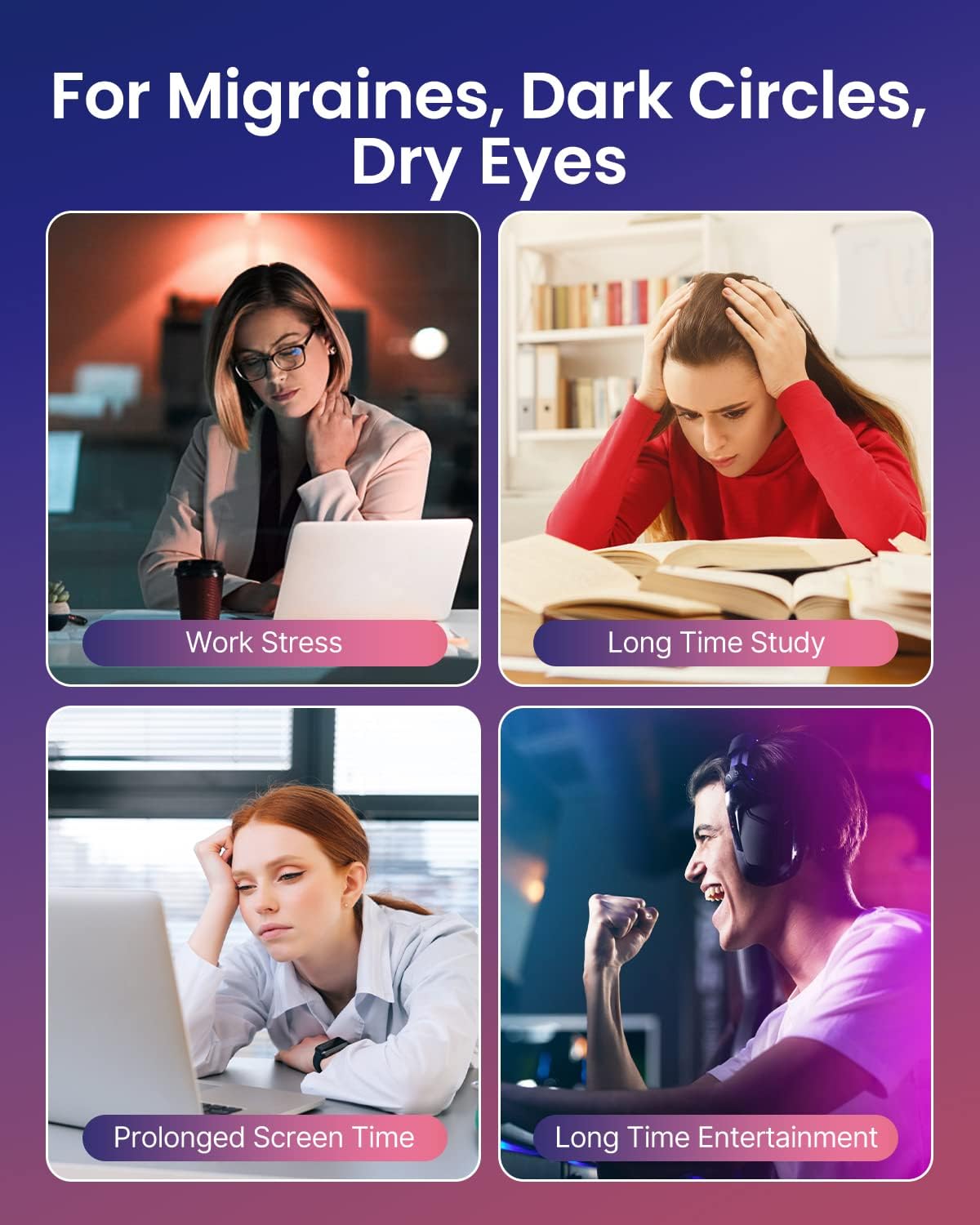 RENPHO Eyeris 1 masajeador de ojos con calor, máscara de ojos para dormir con música Bluetooth, masajeador facial, dispositivo de cuidado de los