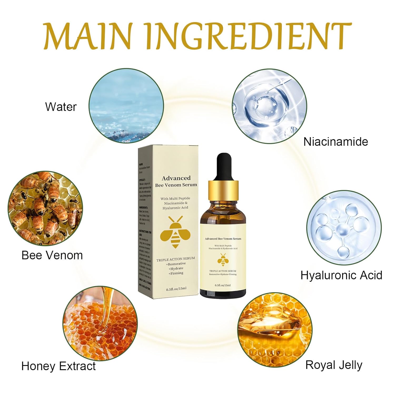 Vintesse Advanced Bee Venom Serum, suero de abeja Vintesse, suero Vintesse, suero de veneno de abeja Vintesse (1 unidad)