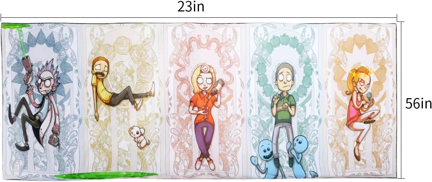 LERDWINT Tapiz de anime, tapiz psicodélico para colgar en la pared, tapiz temático de decoración de fiesta de cumpleaños, telón de fondo de color