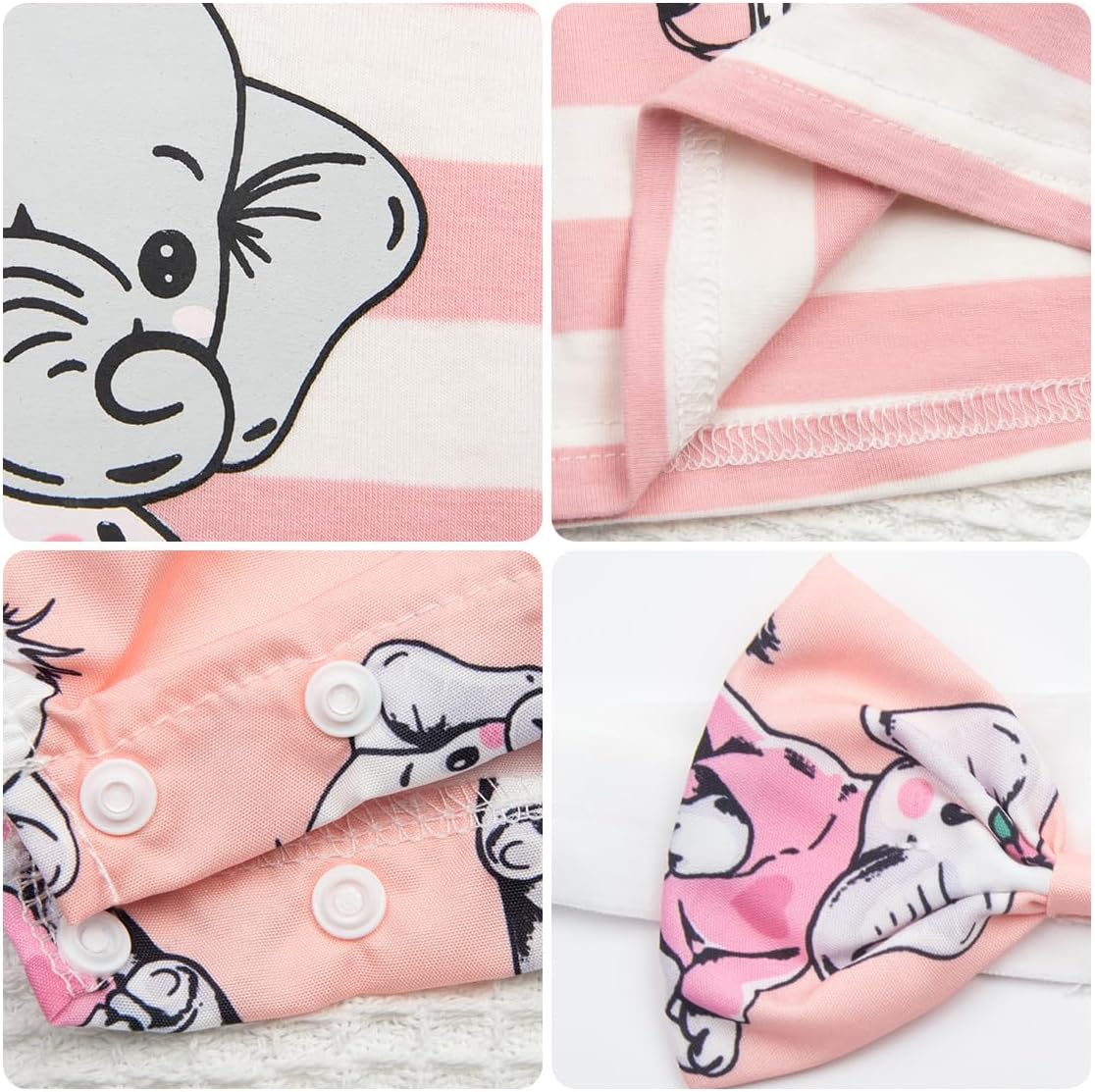 Ropa de muñeca Reborn para niña, trajes naranjas para muñecas Reborn de 20 a 22 pulgadas, accesorios de 3 piezas con patrones de elefante