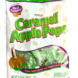 Paletas de manzana caramelo, manzana verde con caramelo masticable Paletas de manzana caramelo, manzana verde con caramelo masticable