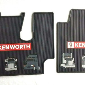 Kenworth Alfombrillas de goma negras T600 660 800 W900 OEM con logotipo de camión para 2005 a 2020 Kenworth Alfombrillas de goma negras T600 660 800 W900 OEM con logotipo de camión para 2005 a 2020
