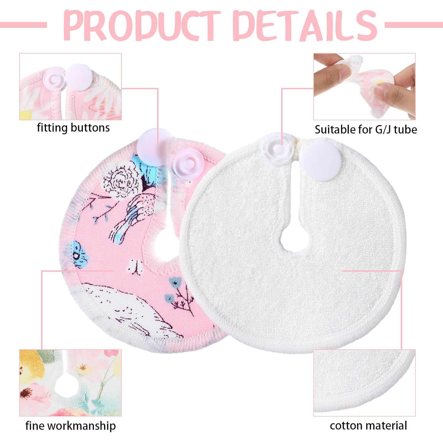 Yungyan 24 fundas para tubo G, almohadillas reutilizables para botones de alimentación, almohadillas de botón de tubo G suaves, lavables,