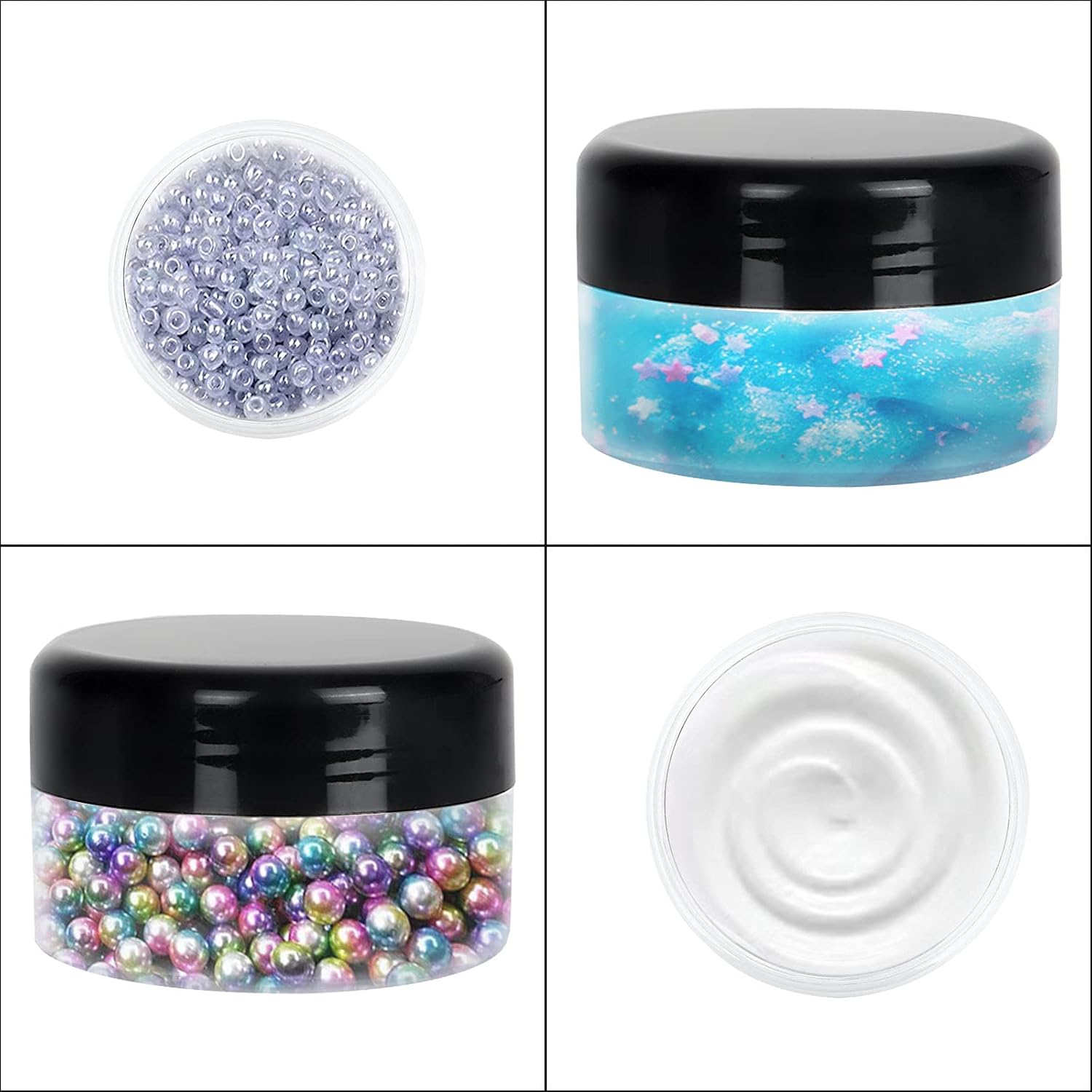 ZIQI 100 recipientes vacíos de muestra, tarros transparentes de 0.71 onzas con tapas, tarros de maquillaje de plástico para cosméticos, crema,