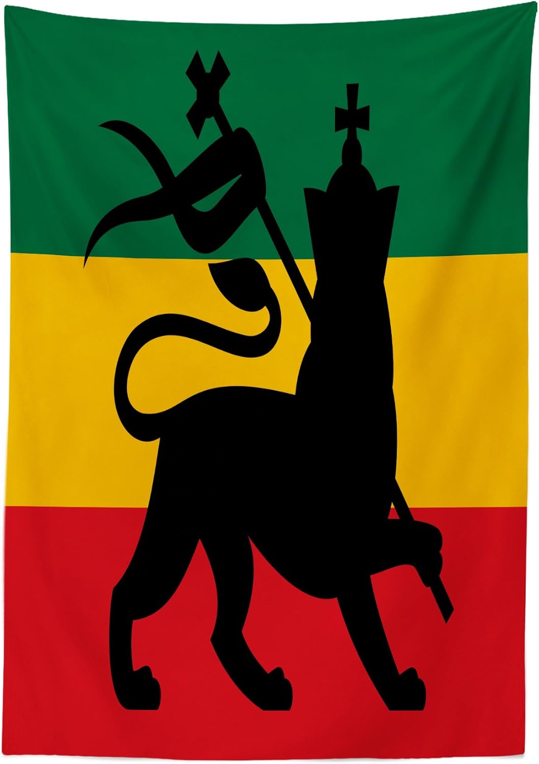 Ambesonne Mantel rastafari con diseño inspirado en la música, diseño de colores culturales, funda rectangular para decoración de comedor y cocina,