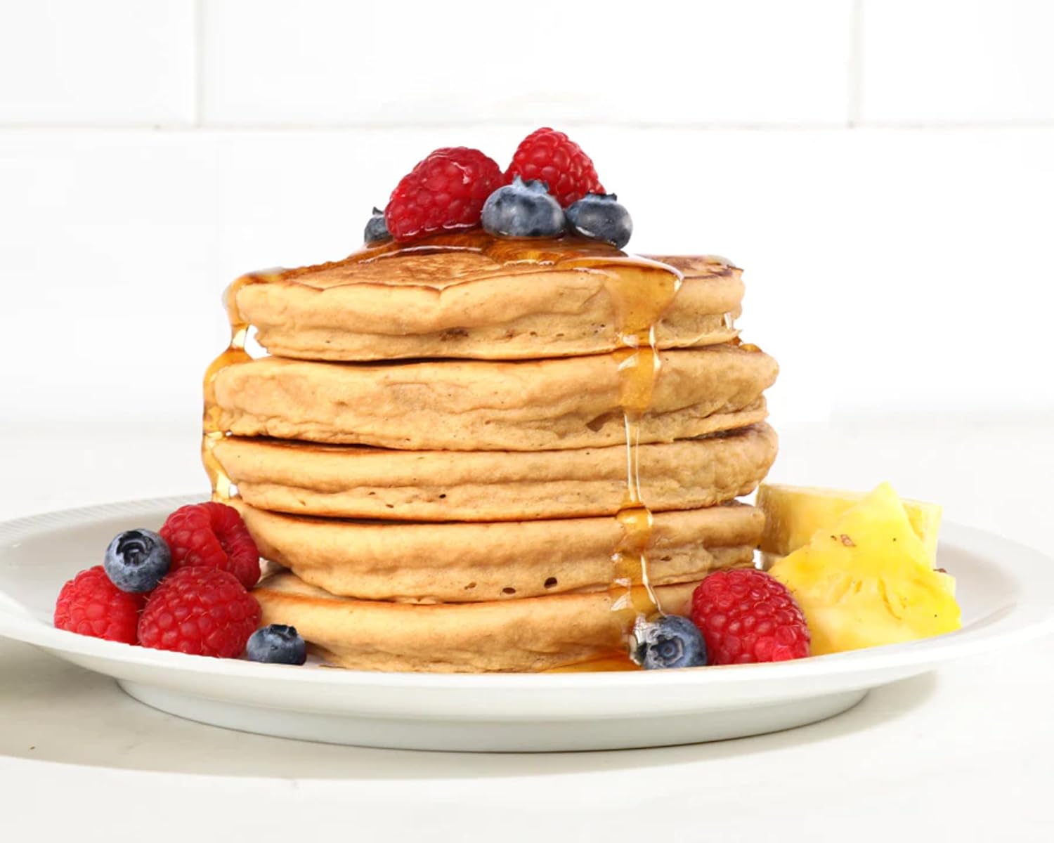 Birch Benders – Mezcla de proteína vegetal para panqueques y waffles, 14 onzas (paquete de 2) con cucharas giratorias By The Cup