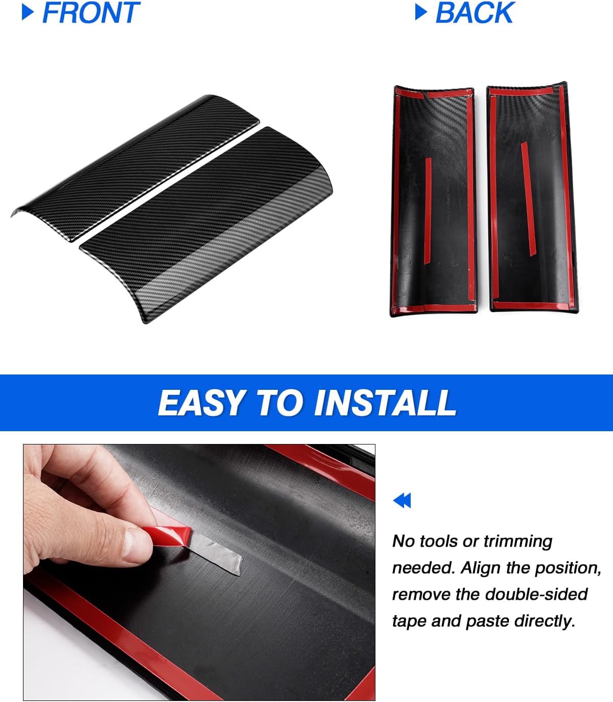 Karltys Funda de consola central para Mercedes Benz C300 2022-2024 2023 2024 GLC 300, protector de fibra de carbono para accesorios Mercedes C300,