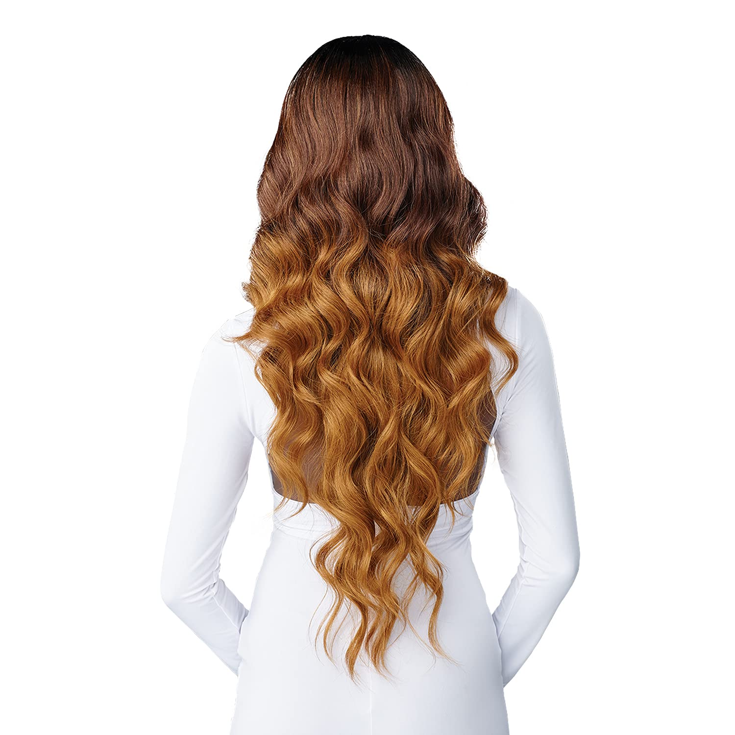 Sensationnel Peluca de mezcla de cabello humano HD con encaje frontal Butta Lace Ocean Wave 30 pulgadas (BALAYAGEGOLD)