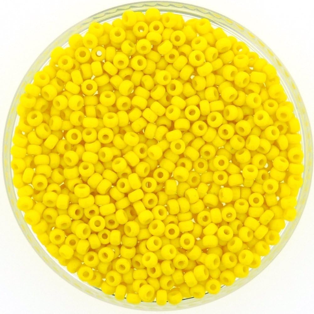 Miyuki Seed Beads 80 Tubo de cuentas amarillo opaco de 0.78 oz
