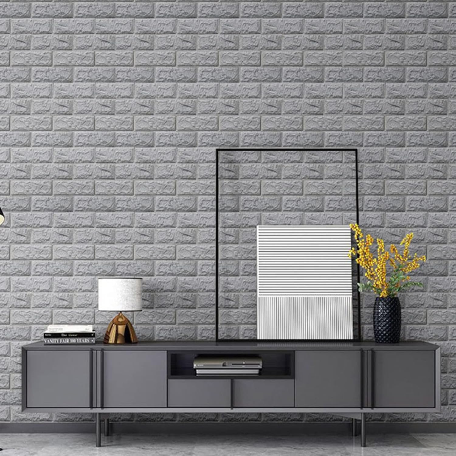 Papel tapiz autoadhesivo 3D de ladrillo 3D, anticolisión, paneles de pared 3D para despegar y pegar, aspecto de madera envejecida, papel tapiz para