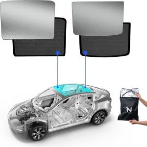 Nestour Parasol plegable para techo solar Tesla modelo Y, accesorios para Tesla Model Y 2020-2023, con película aislante UV (juego de 2) Nestour Parasol plegable para techo solar Tesla modelo Y, accesorios para Tesla Model Y 2020-2023, con película aislante UV (juego de 2)