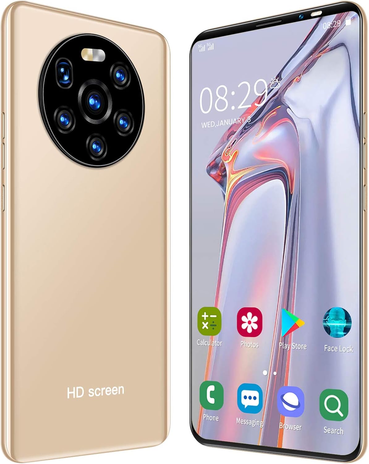 KIKYO Teléfonos inteligentes desbloqueados, LANDVO mate40 pro 5.45 pulgadas pantalla HD teléfono Android, teléfono celular desbloqueado dual SIM