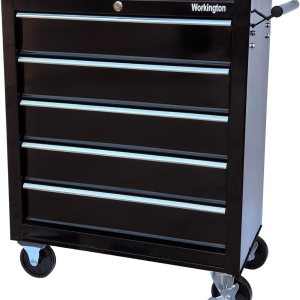 Cofre de herramientas de metal con 5 cajones, armario de herramientas de 24 pulgadas con 5 cajones con rodamientos de bolas, organizador de caja de Cofre de herramientas de metal con 5 cajones, armario de herramientas de 24 pulgadas con 5 cajones con rodamientos de bolas, organizador de caja de