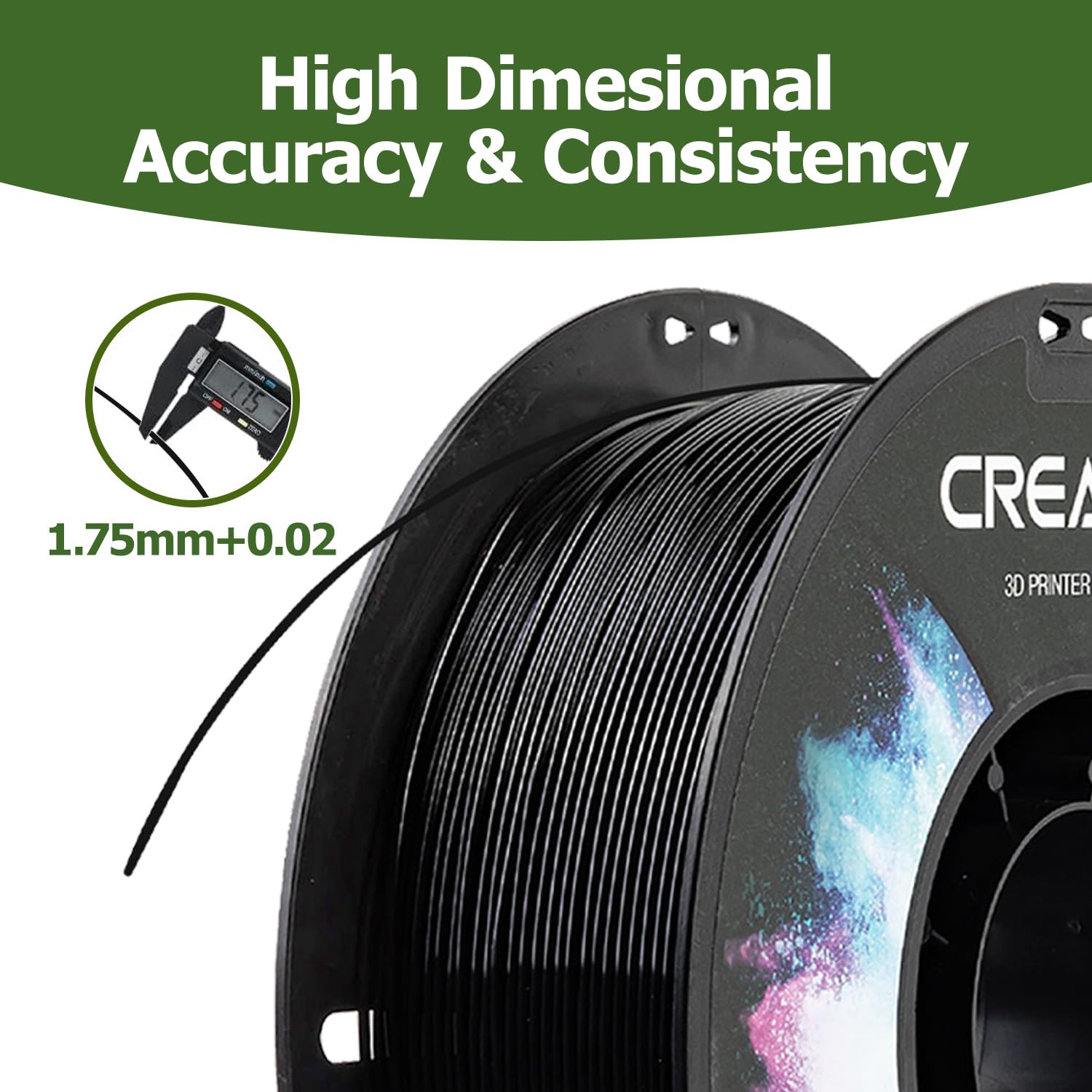 Filamento oficial de Creality PETG para impresora 3D de 0.069 in, 2.2 lbs (2.2 libras), alta precisión, fuerte dureza, sin olor, mejor flujo, a