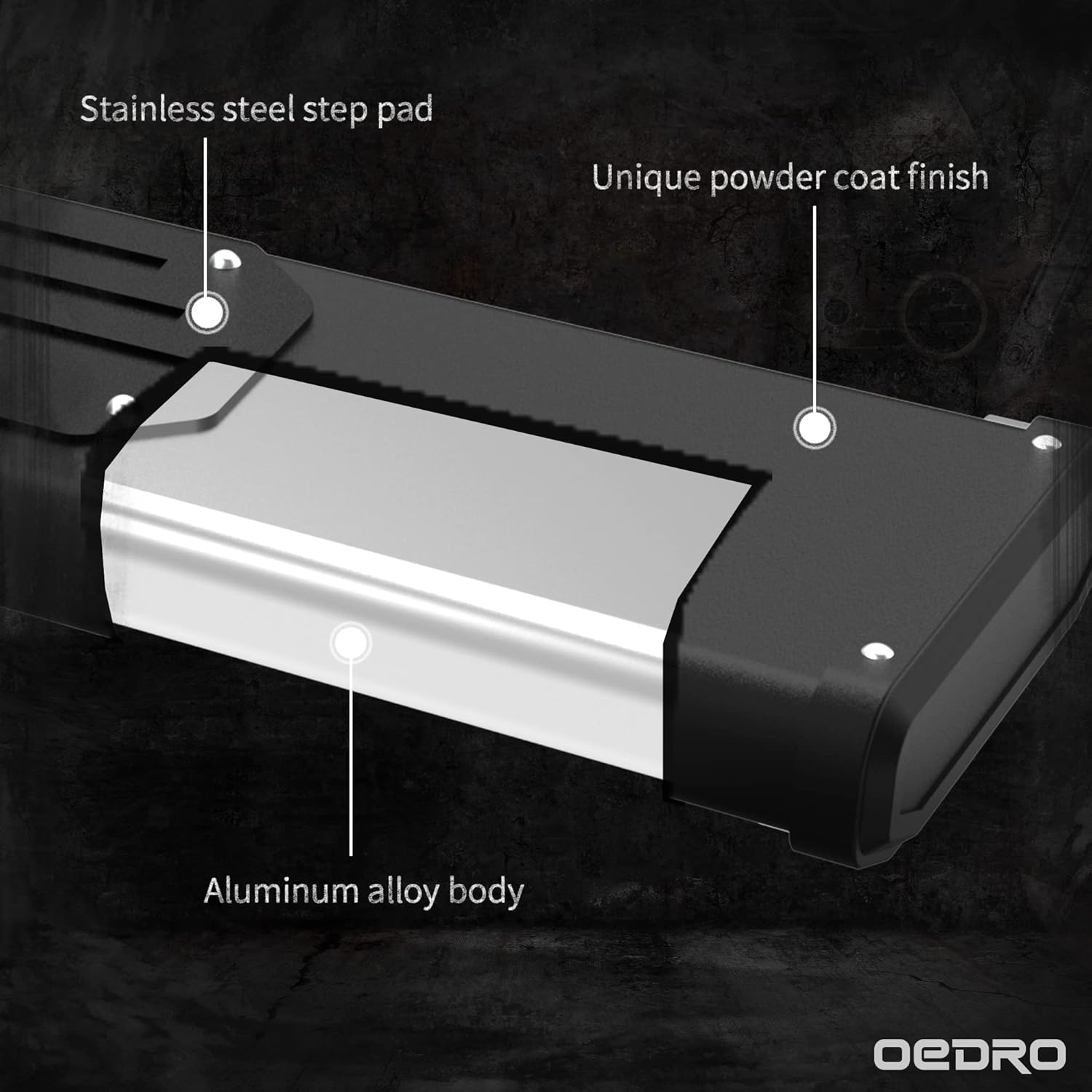 OEDRO Estribos de 6.5 pulgadas compatibles con Toyota Tundra Accessdoble cabina 2022-2024 (2 puertas traseras de tamaño medio), barras Nerf de
