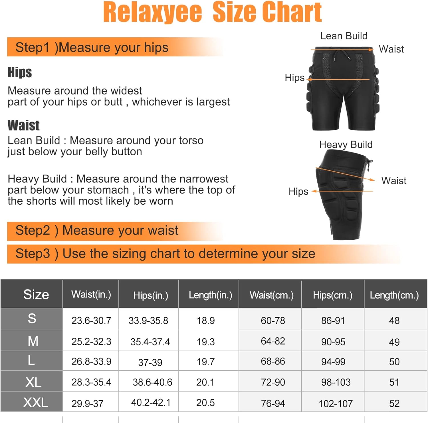 Relaxyee Pantalones cortos acolchados de protección, resistencia a los impactos, ropa deportiva de protección contra impactos al aire libre para