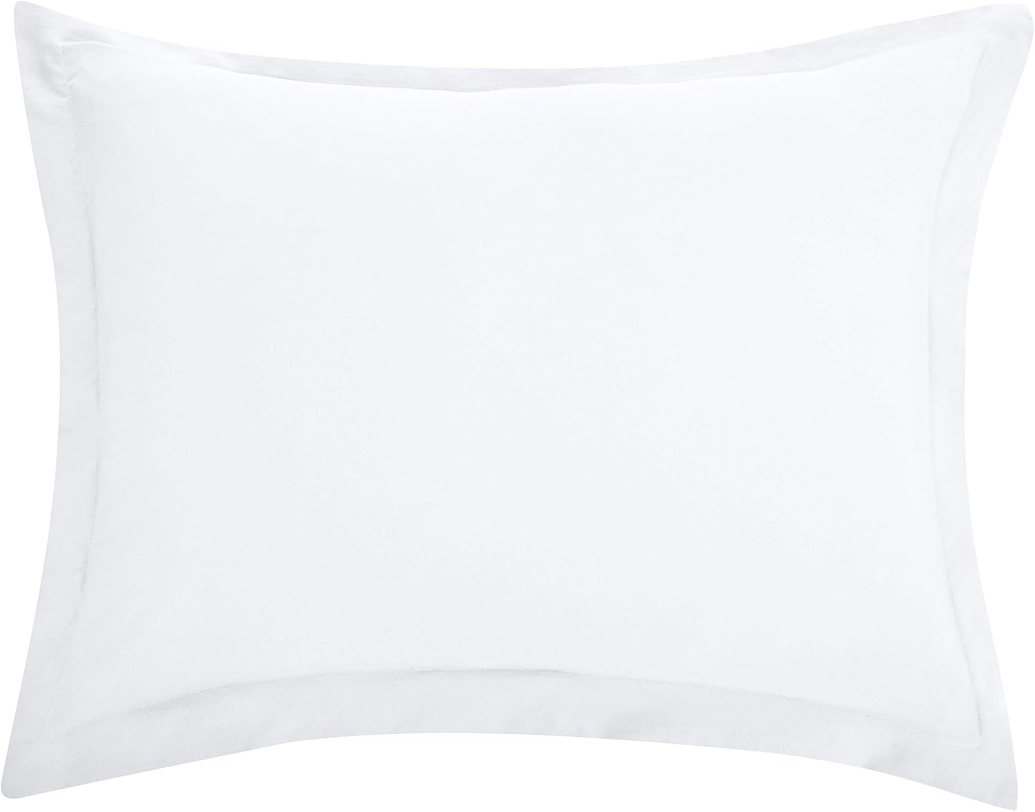 TiendaBasics Juego de funda de edredón de microfibra ligera con cierre de cremallera, tamaño King, color blanco brillante, paquete de 4
