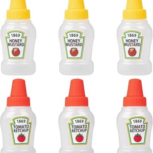 AitnWoy Mini botellas exprimibles de salsa de tomate de 0.8 onzas lÃquidas, caja Bento de miel, mostaza, salsa de condimentos, botella de aderezo AitnWoy Mini botellas exprimibles de salsa de tomate de 0.8 onzas lÃquidas, caja Bento de miel, mostaza, salsa de condimentos, botella de aderezo