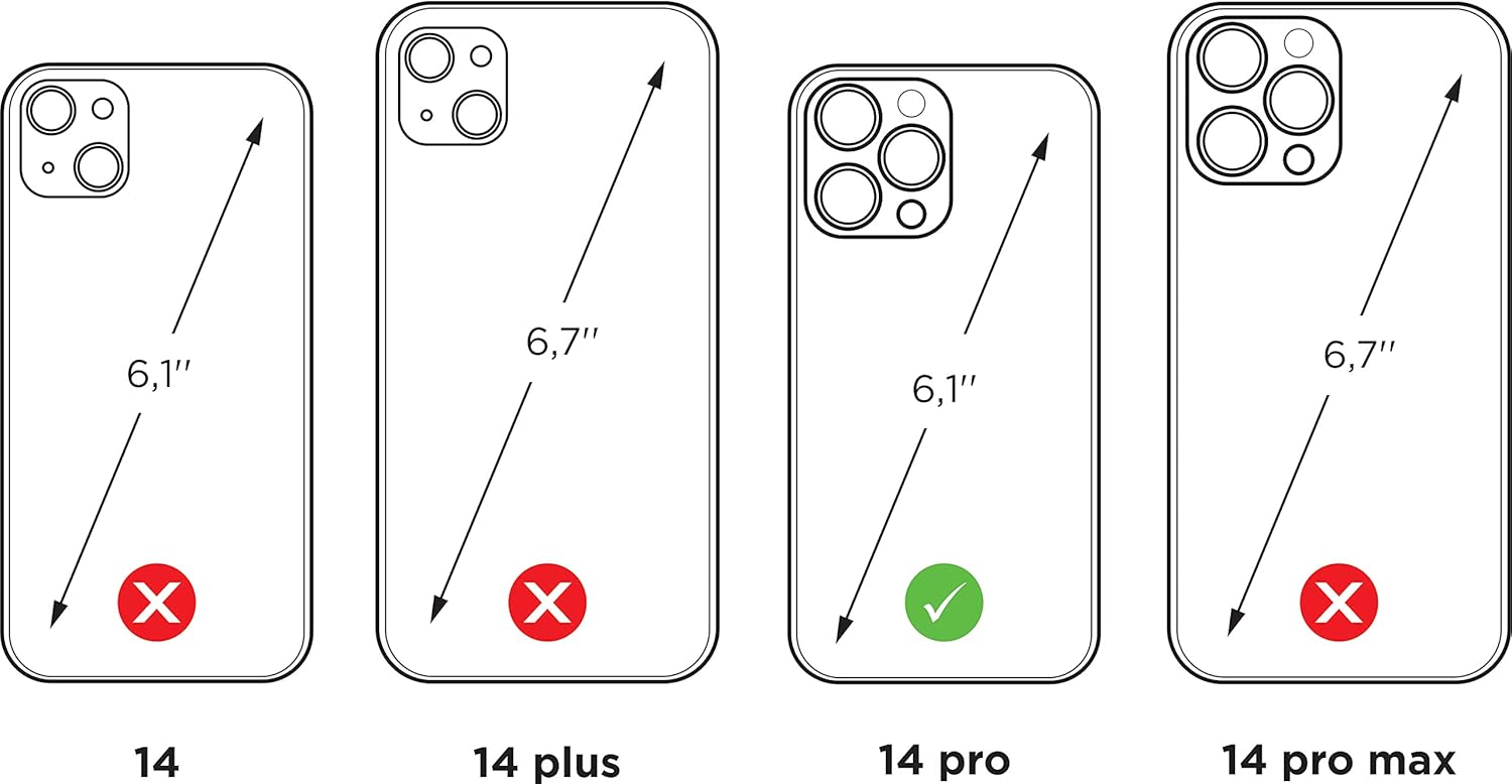 Marcel Robert – Funda con tapa de piel auténtica para iPhone 14 Pro – Modelo patentado – Fabricado en Francia – Caramelo