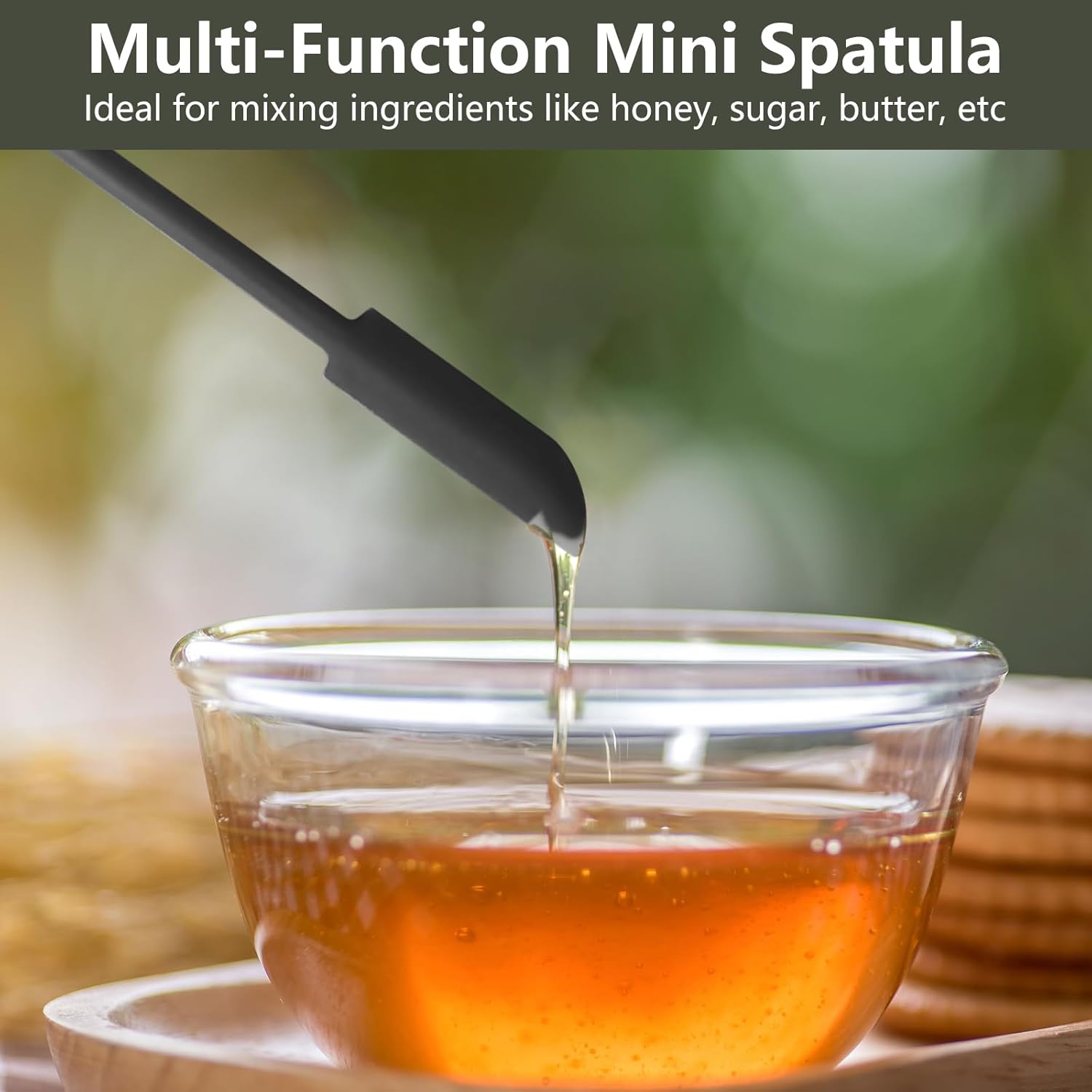 Juego de 4 mini espátulas negras de silicona, espátulas de maquillaje, espátulas pequeñas para cosméticos, espátula de belleza pequeña, espátula de
