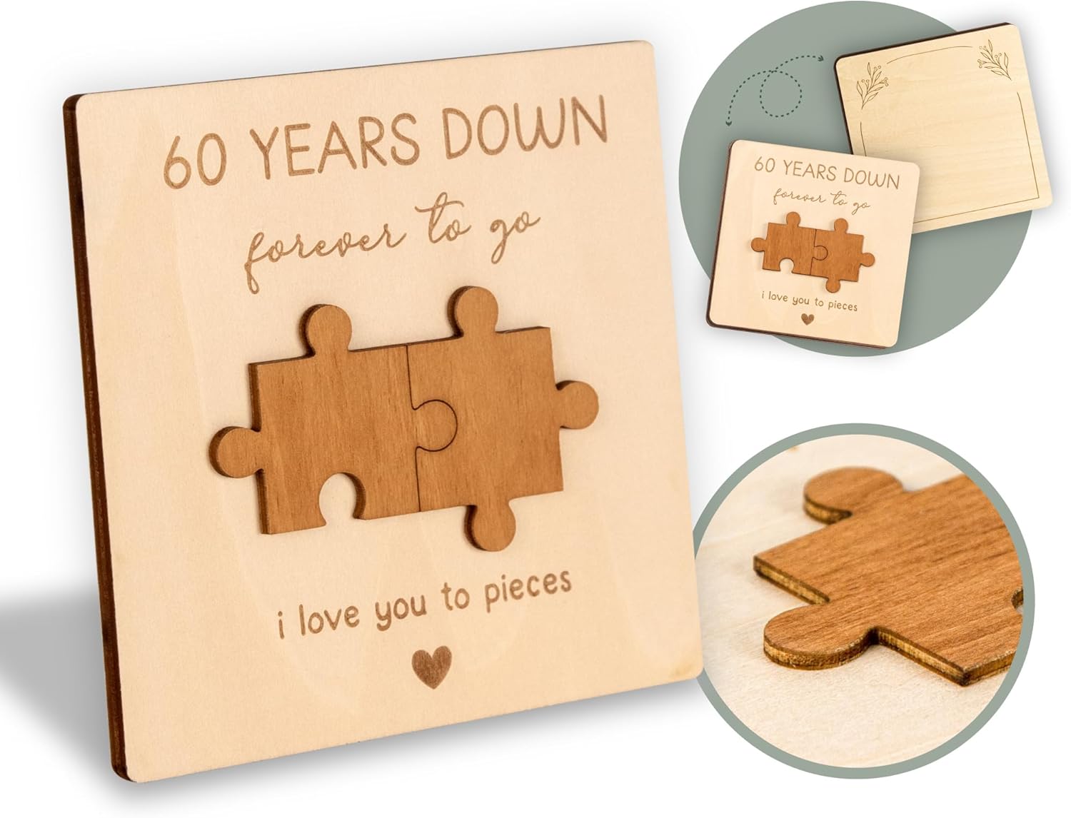 Tarjeta de regalo de 60 aniversario para padres  Divertida tarjeta de 60 aniversario de boda para parejas, ideas de regalo de matrimonio de 60 años