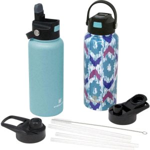 HYDRAFLOW Botella de acero inoxidable (34oz), juego de 11 piezas. HYDRAFLOW Botella de acero inoxidable (34oz), juego de 11 piezas.