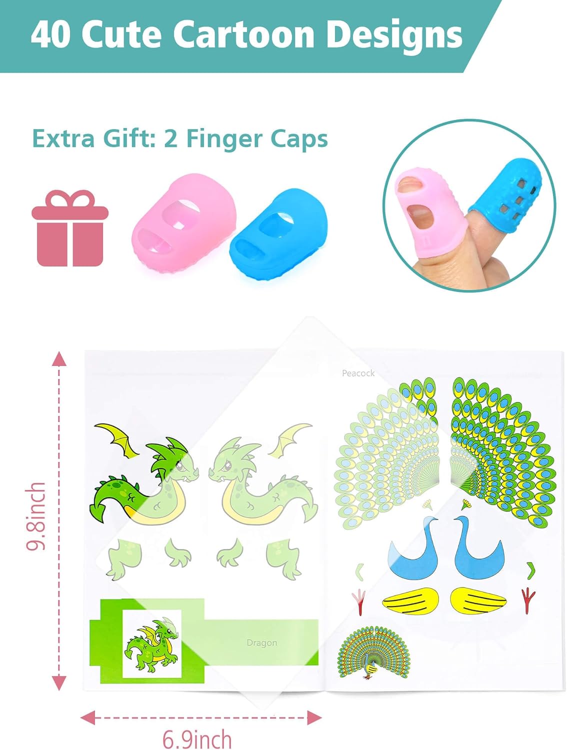 Libro de dibujo de pintura con bolígrafo 3D, plantillas de papel grueso de 40 patrones reutilizables de colores con dos placas transparentes,