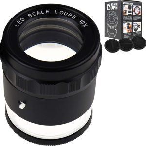 Jewelers – Lupa iluminada a escala de lupa, lupa portátil de lectura de bolsillo con 0.984 in con lupa de ojo enfocada en LED para gemas, monedas Jewelers – Lupa iluminada a escala de lupa, lupa portátil de lectura de bolsillo con 0.984 in con lupa de ojo enfocada en LED para gemas, monedas