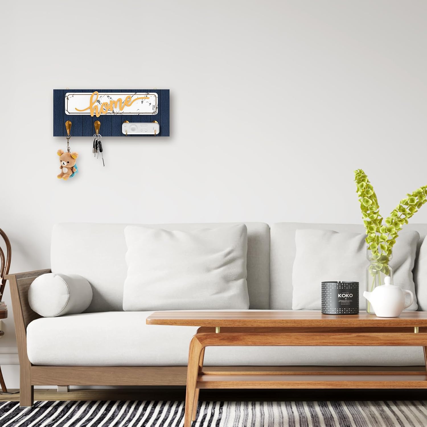 Soporte para llaves de pared, ganchos decorativos para llaves, sin clavos, autoadhesivo, para entrada, pasillo, cocina, dormitorio, decoración del