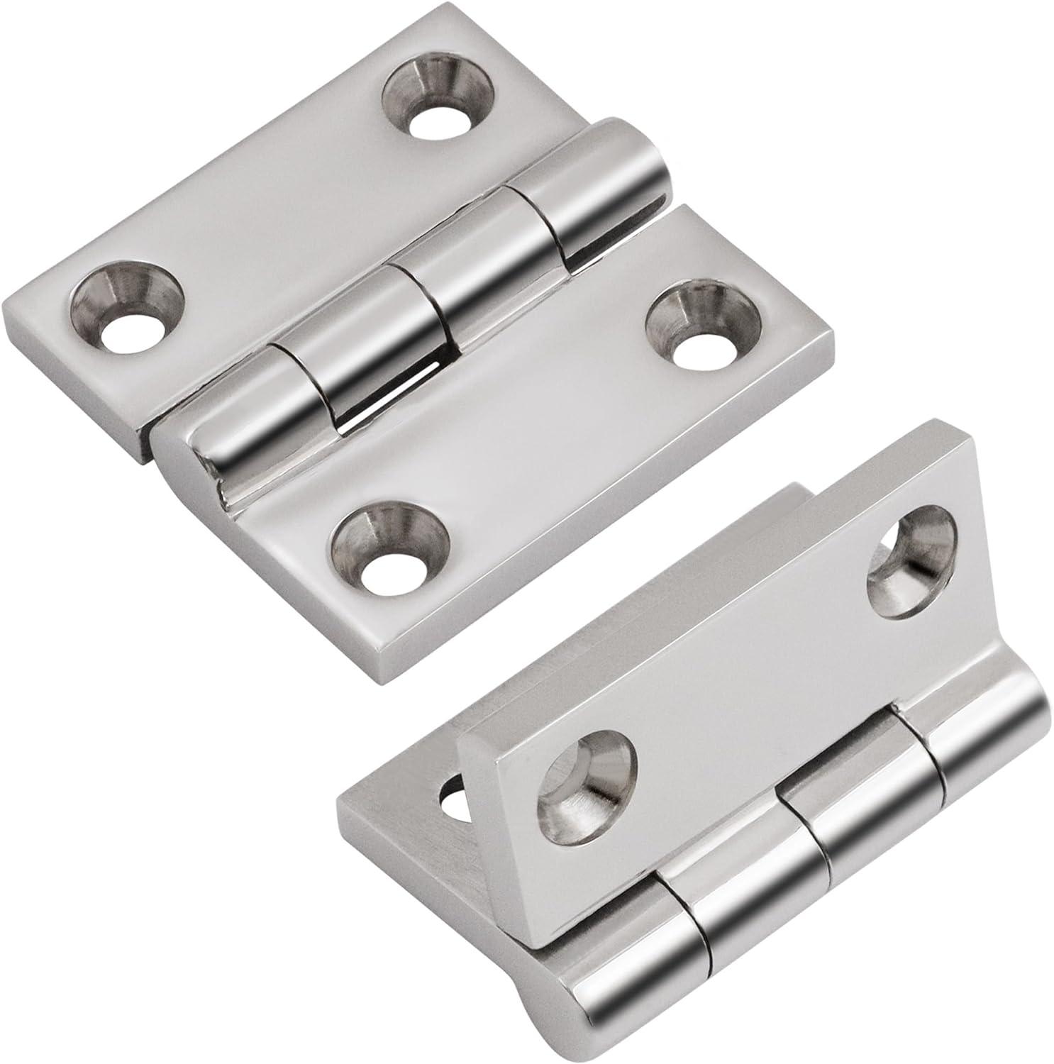 Laorde Bisagras de acero inoxidable 316, grado marino, 1.5 x 1.5 pulgadas, bisagras de escotilla de barco resistentes (1.575 in x 1.575 in), paquete