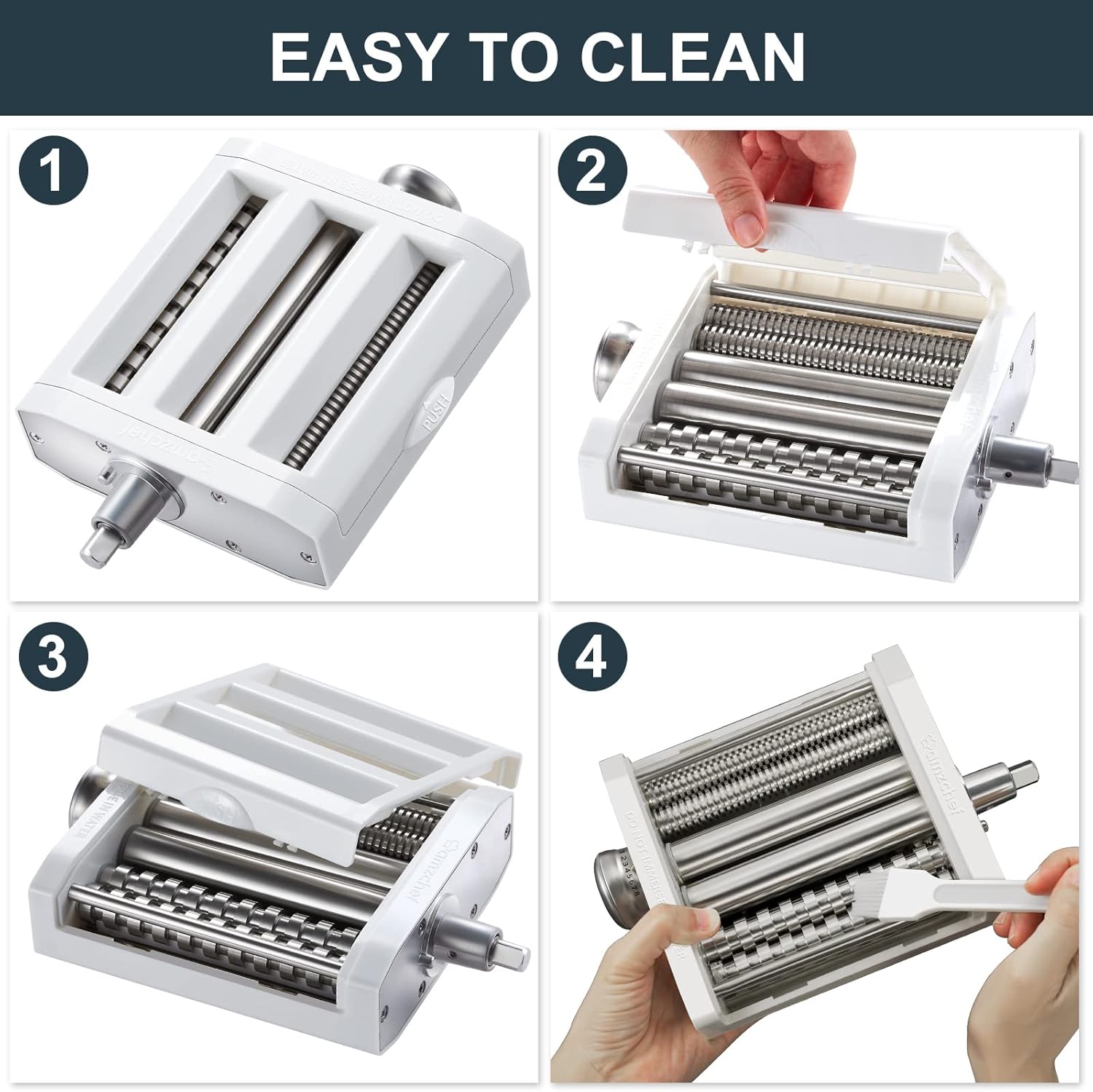 AMZCHEF – Accesorio para máquina de pasta para mezcladores Kitchenaid con estante de secado de pasta, juego 3 en 1 de accesorios para hacer pasta,